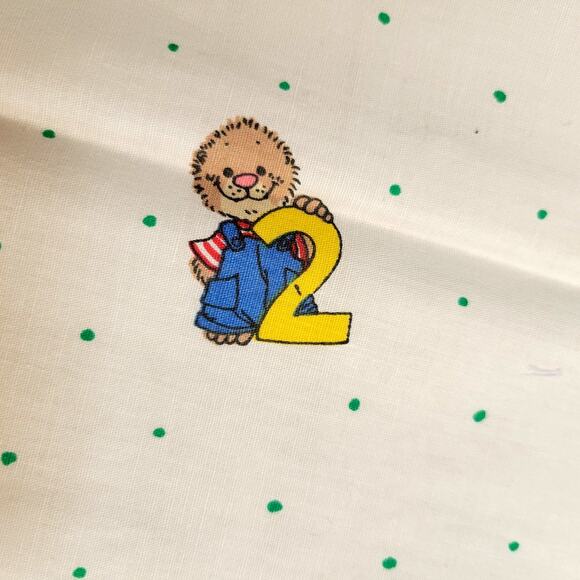 Cotton Fabric Suzy Spafford 1992 ABC 123 Baby Animals White 71x45 Quilting - Picture 8 of 12